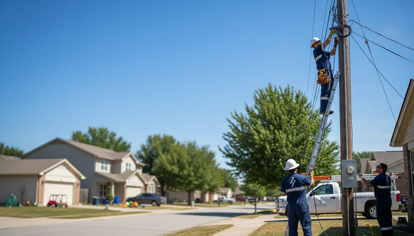 Residential electrician providing installation services in Konawa, OK